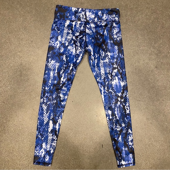 Alo Yoga Women’s Medium‎ Leggings Deep Blue Snake Print Athleisure Gym - Picture 6 of 7
